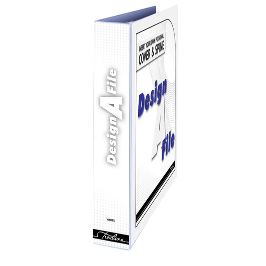 A4 2D Ring Design-A-File PVC with Overlay & Inside Pocket - 40mm - White 1