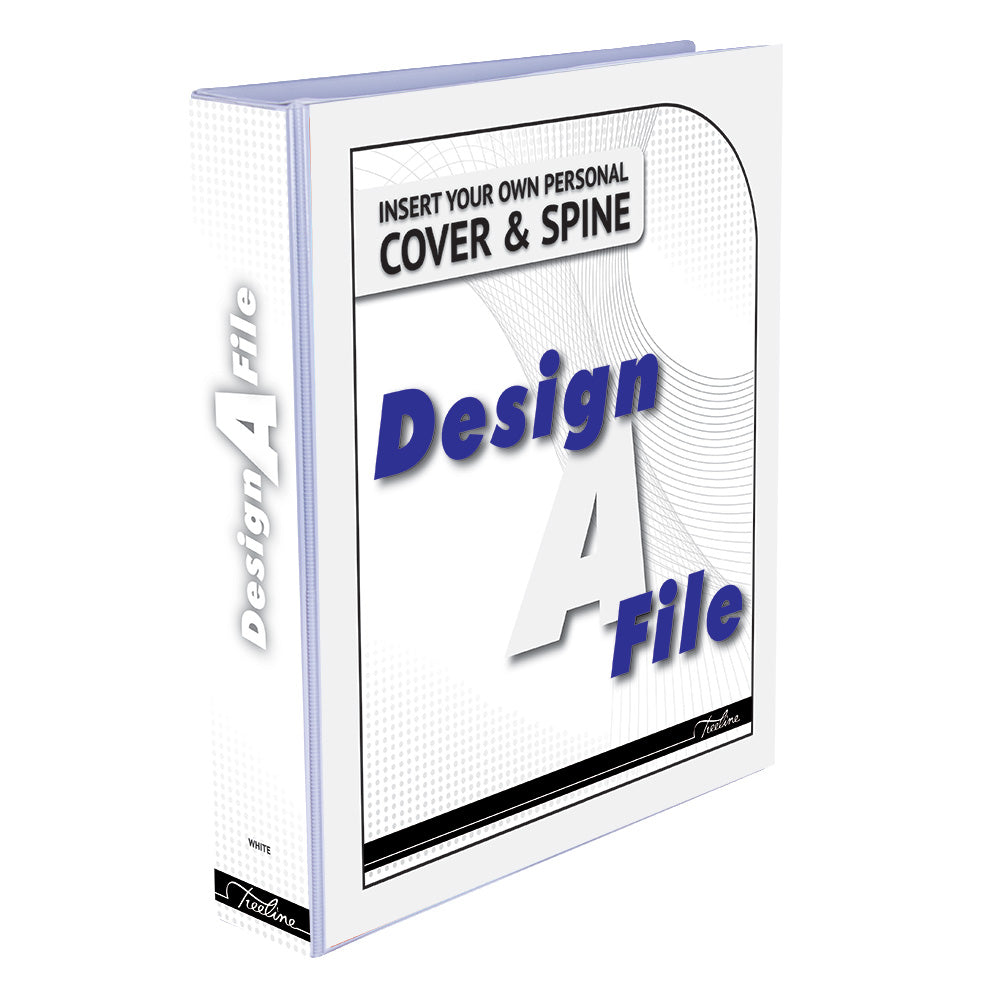 A4 2D Ring Design-A-File PVC with Overlay & Inside Pocket - 40mm - White 2