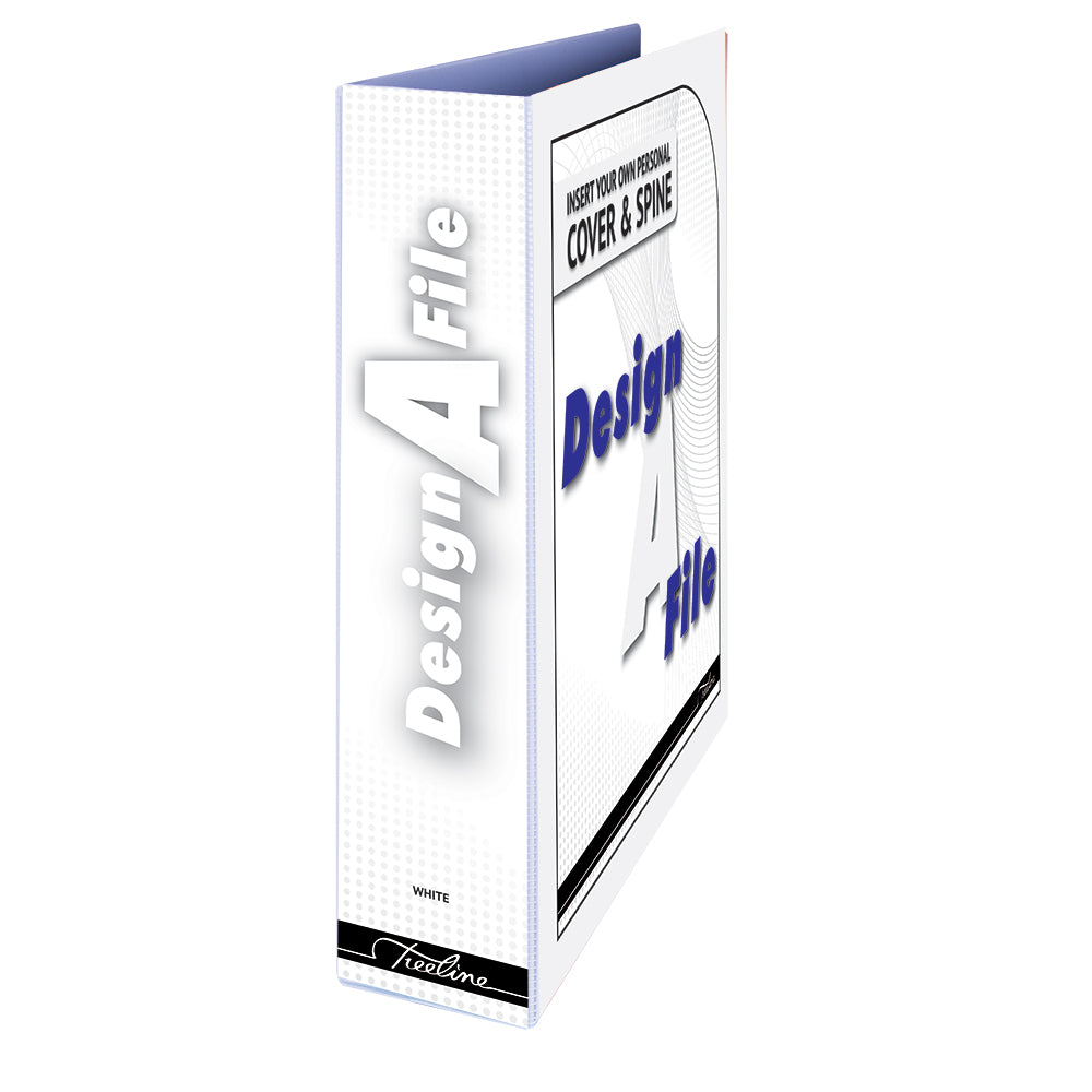 A4 4D Ring Design-A-File PVC with Overlay & Inside Pocket - 50mm - White 1