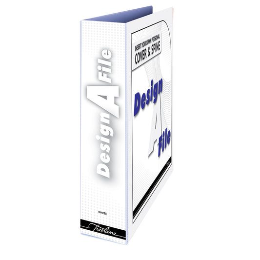 A4 4D Ring Design-A-File PVC with Overlay & Inside Pocket - 50mm - White 1