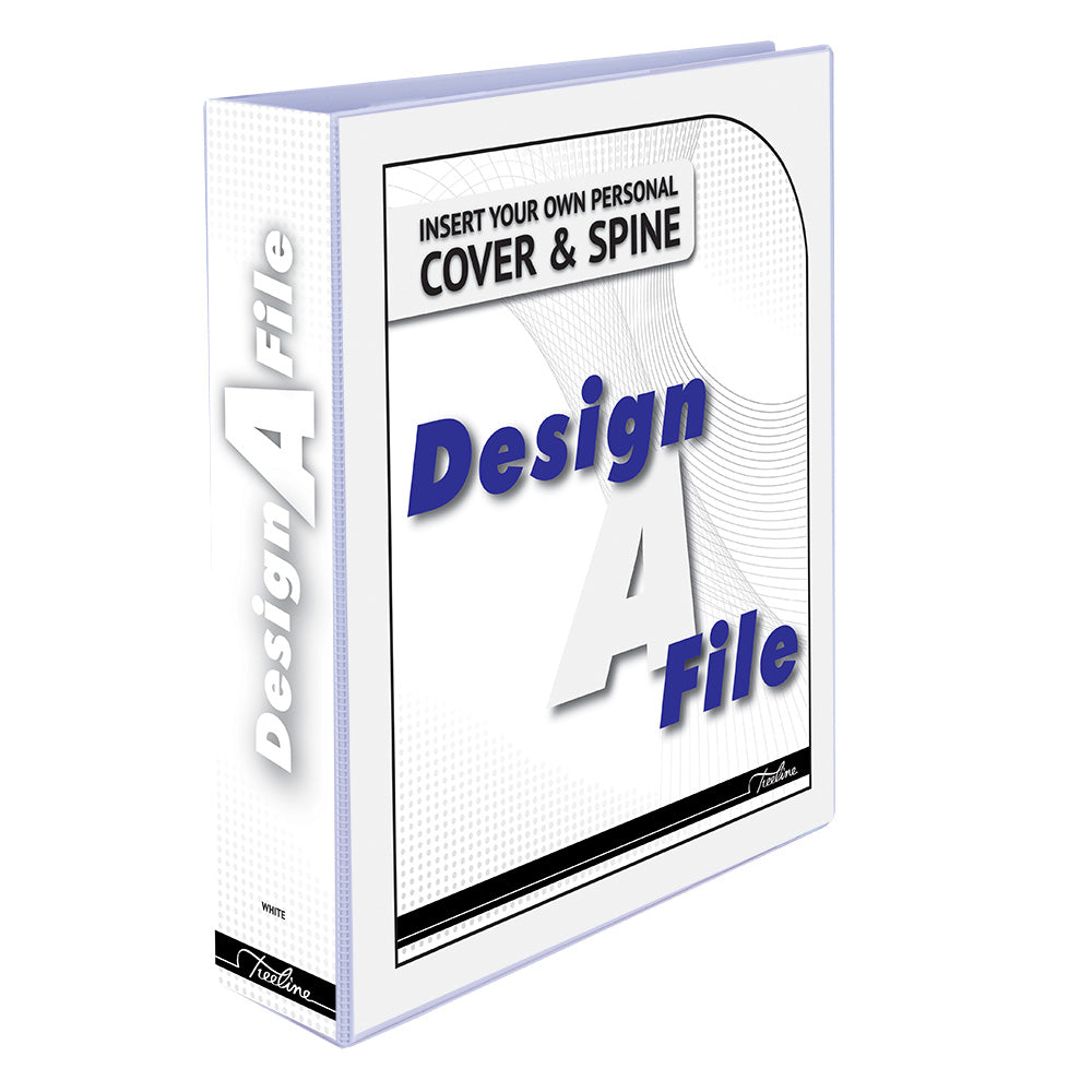 A4 4D Ring Design-A-File PVC with Overlay & Inside Pocket - 50mm - White 2