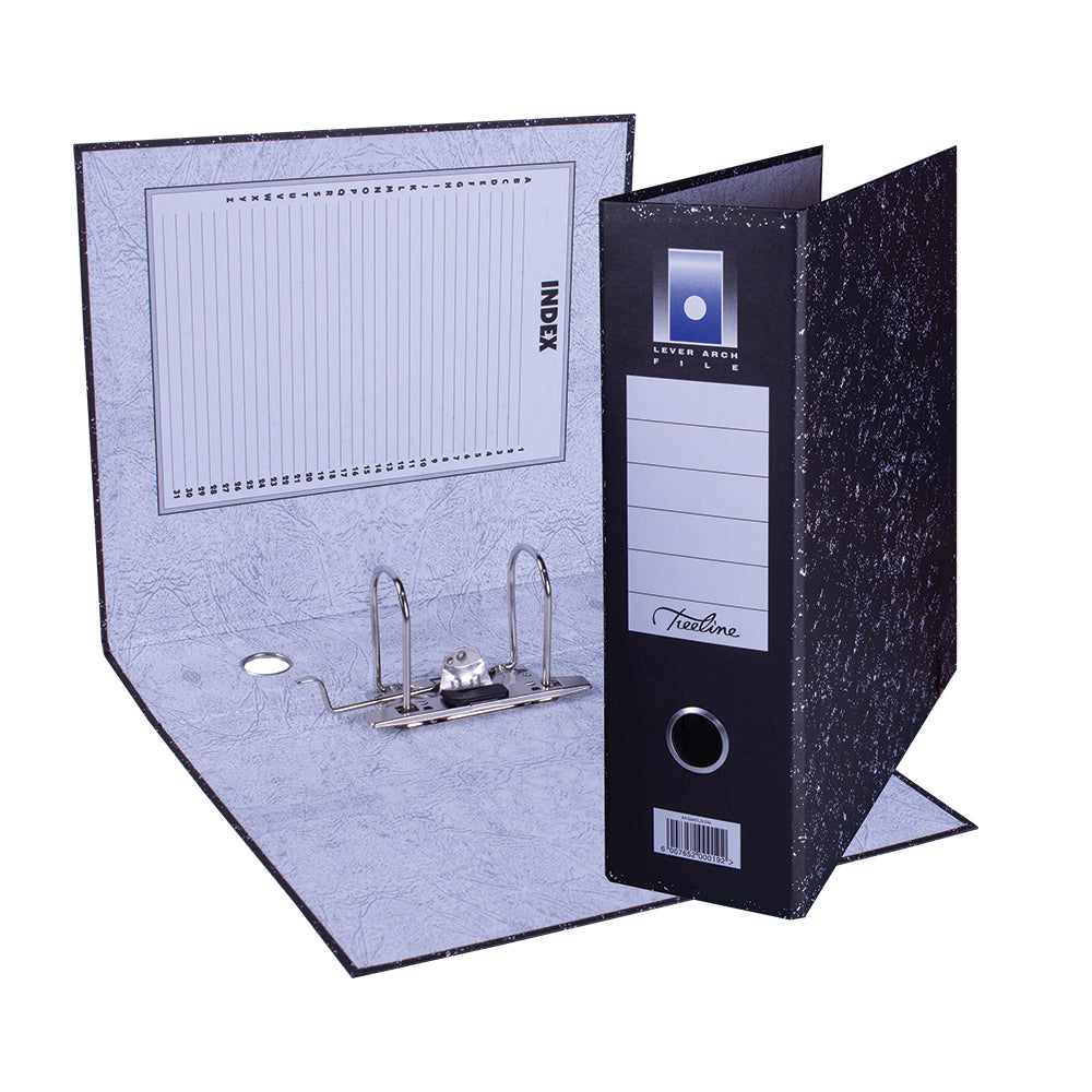 A4 Giant Lever Arch File Mottled Board with Metal Compressor - 317mm height - 100mm Spine 1