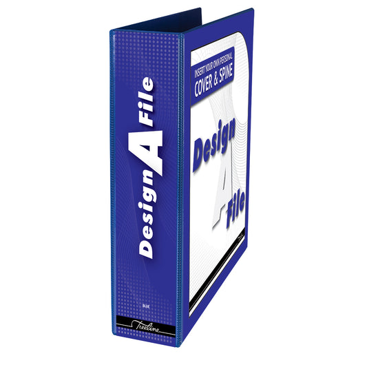 A4 Lever Arch Design-A-File PVC with Overlay & Inside Pocket - 70mm - Blue 1