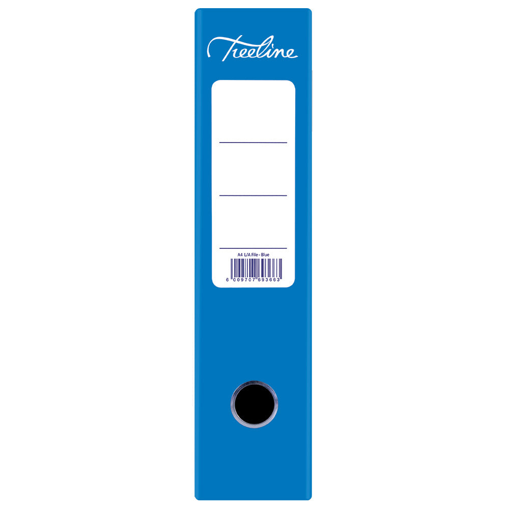 A4 Lever Arch File - Mottled Board with Metal Compressor - 317mm height - 80mm Spine - Blue 3