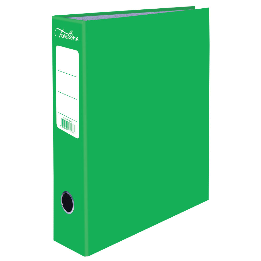 A4 Lever Arch File - Mottled Board with Metal Compressor - 317mm height - 80mm Spine - Green 2