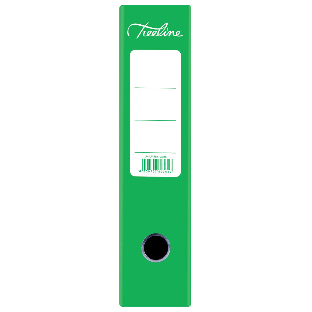 A4 Lever Arch File - Mottled Board with Metal Compressor - 317mm height - 80mm Spine - Green 3