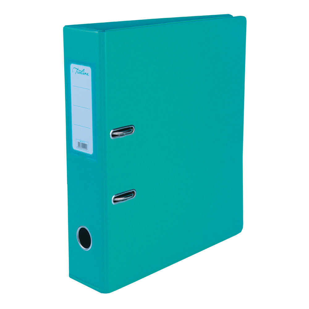 A4 Lever Arch Files 70mm Spine - Turquoise - PVC - Treeline 3