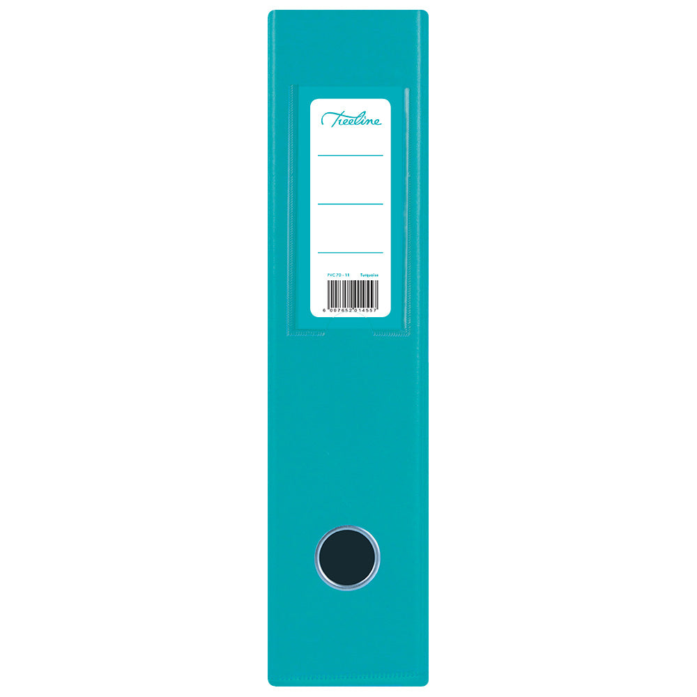A4 Lever Arch Files 70mm Spine - Turquoise - PVC - Treeline 7
