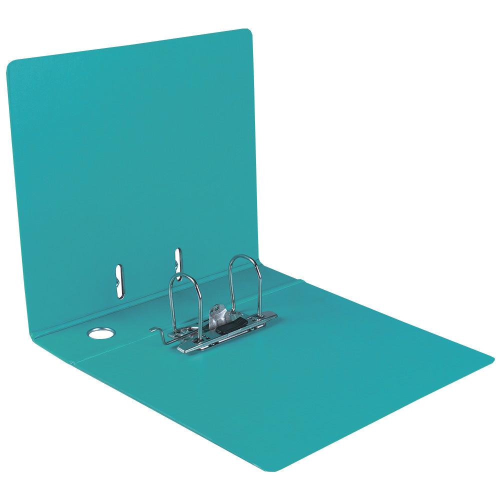A4 Lever Arch Files 70mm Spine - Turquoise - PVC - Treeline 9