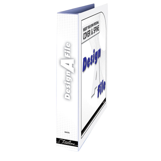 A4 Mini Lever Arch Design-A-File PVC with Overlay & Inside Pocket - 40mm - White 1