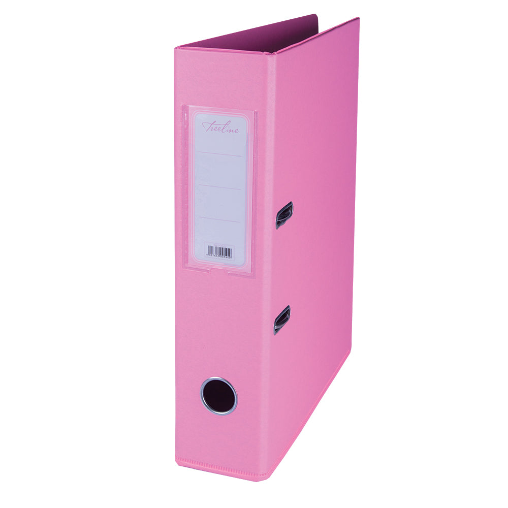 A4 PVC Lever Arch File Reinforced Base with Rado Mechanism - 70mm - Pink