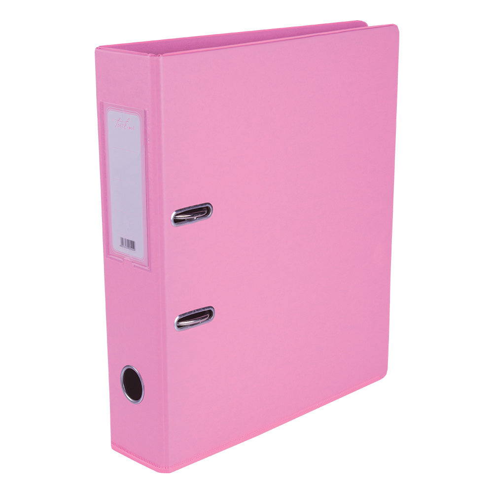A4 PVC Lever Arch File Reinforced Base with Rado Mechanism - 70mm - Pink