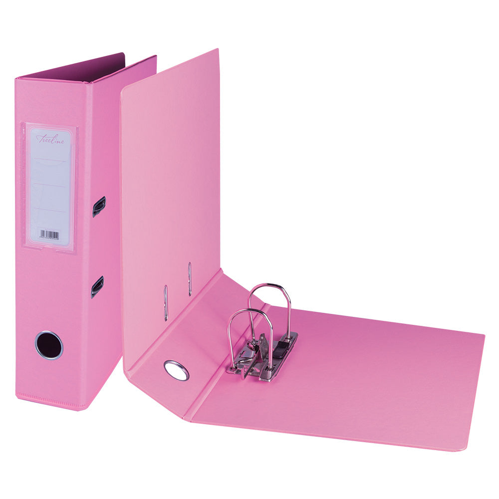 A4 PVC Lever Arch File Reinforced Base with Rado Mechanism - 70mm - Pink