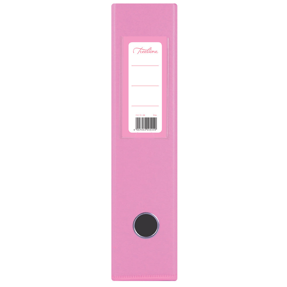 A4 PVC Lever Arch File Reinforced Base with Rado Mechanism - 70mm - Pink