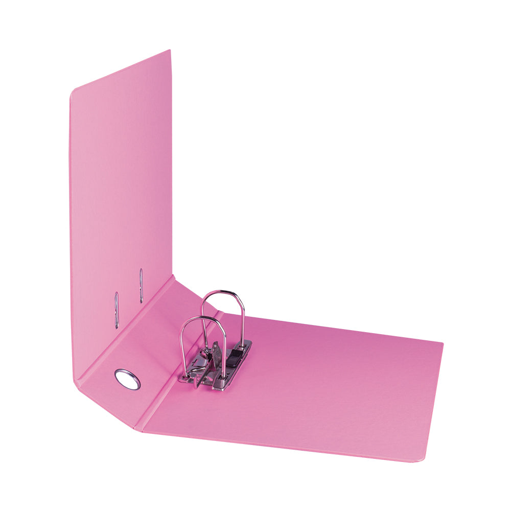 A4 PVC Lever Arch File Reinforced Base with Rado Mechanism - 70mm - Pink