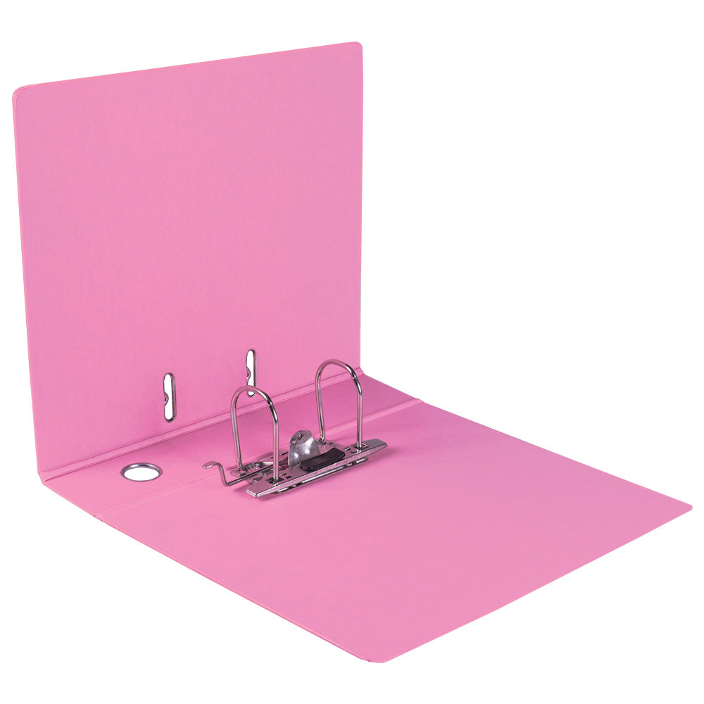 A4 PVC Lever Arch File Reinforced Base with Rado Mechanism - 70mm - Pink