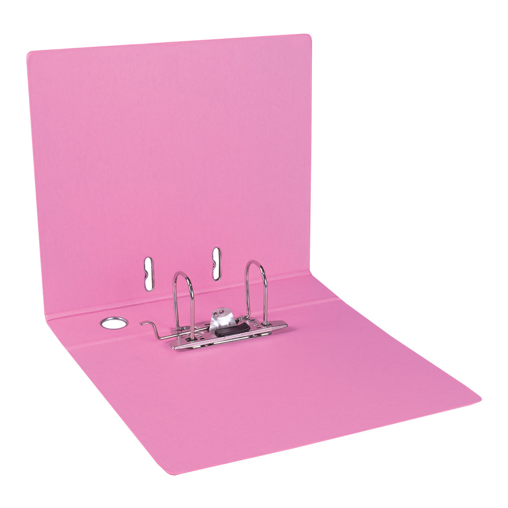 A4 PVC Lever Arch File Reinforced Base with Rado Mechanism - 70mm - Pink