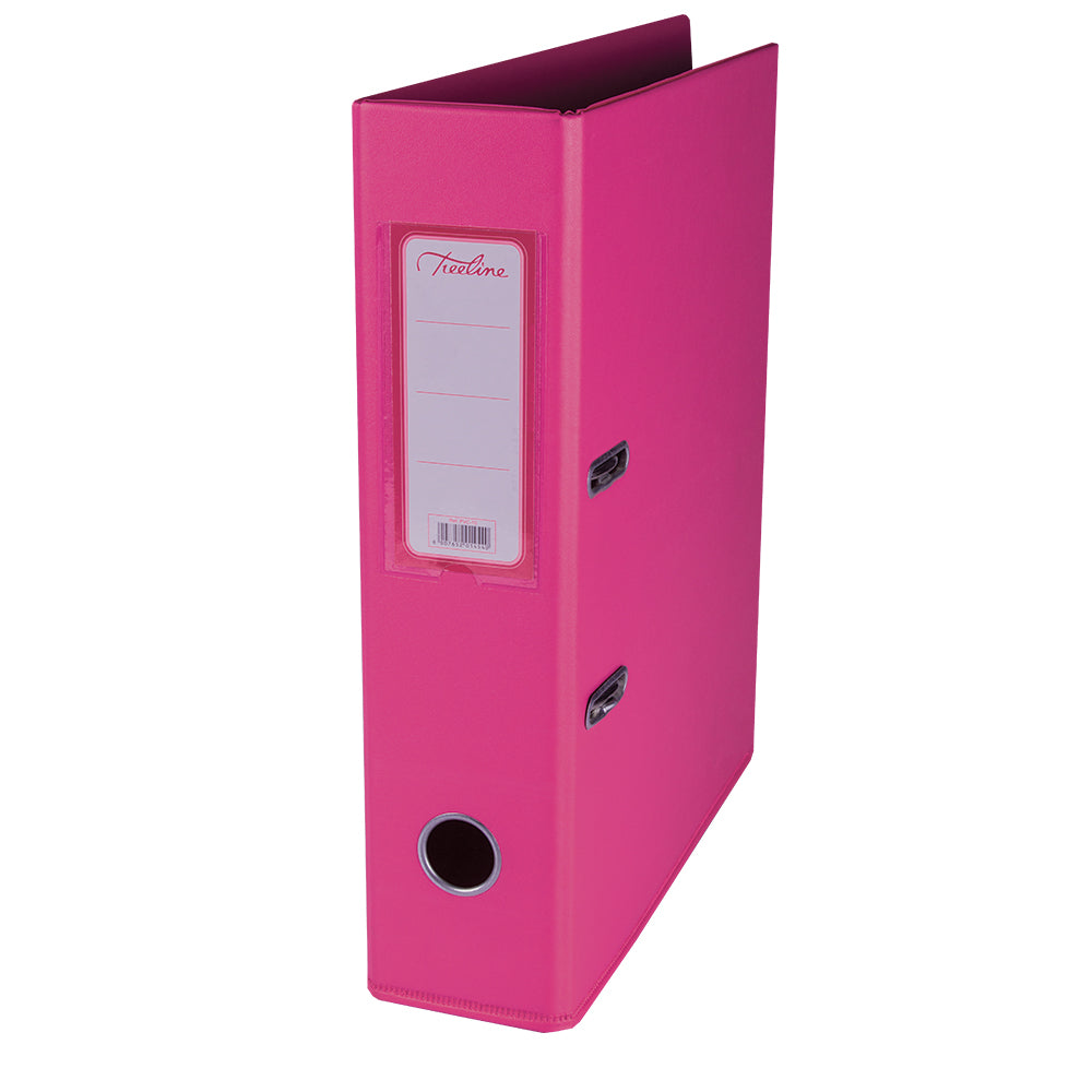 A4 PVC Lever Arch File Reinforced Base with Rado Mechanism - 70mm - Pink
