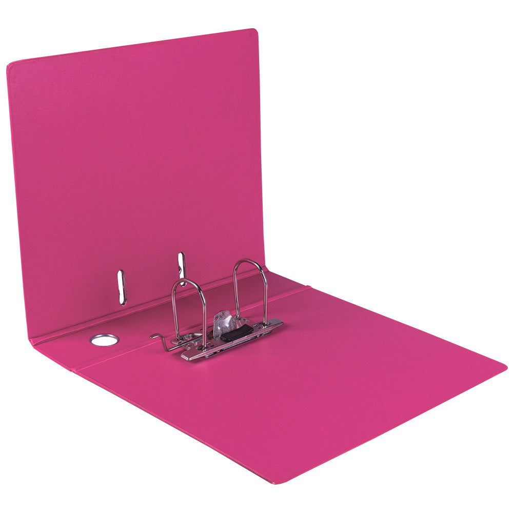A4 PVC Lever Arch File Reinforced Base with Rado Mechanism - 70mm - Pink