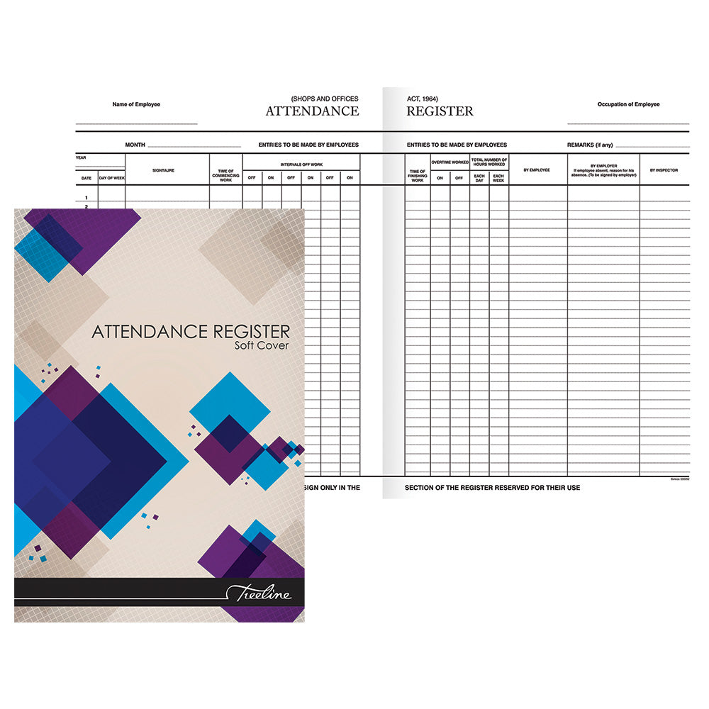 Attendance Register A4 Soft Cover 2