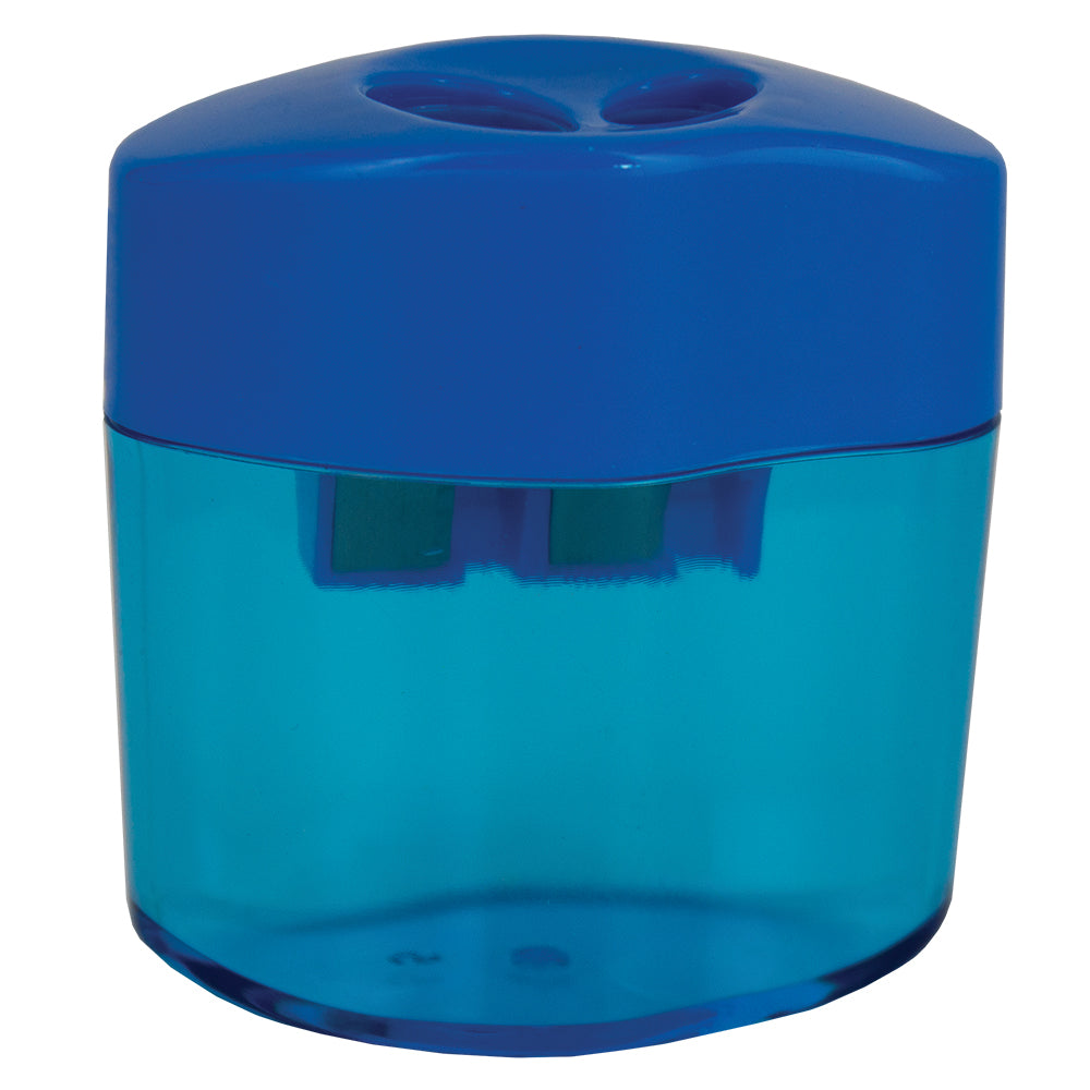 Barrel Sharpener - Two Hole - Blue
