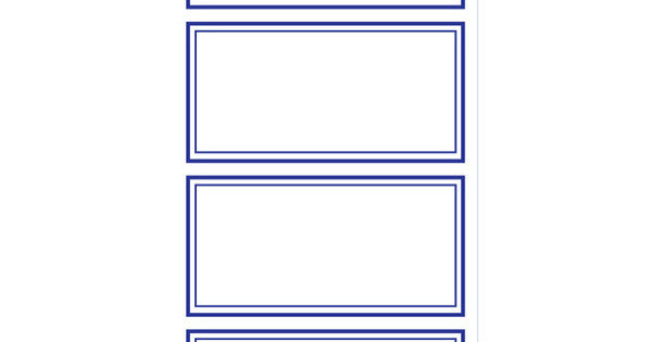 Blue Border Labels - 24's - 78x38mm 1