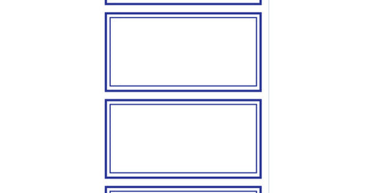Blue Border Labels - 24's - 78x38mm 1