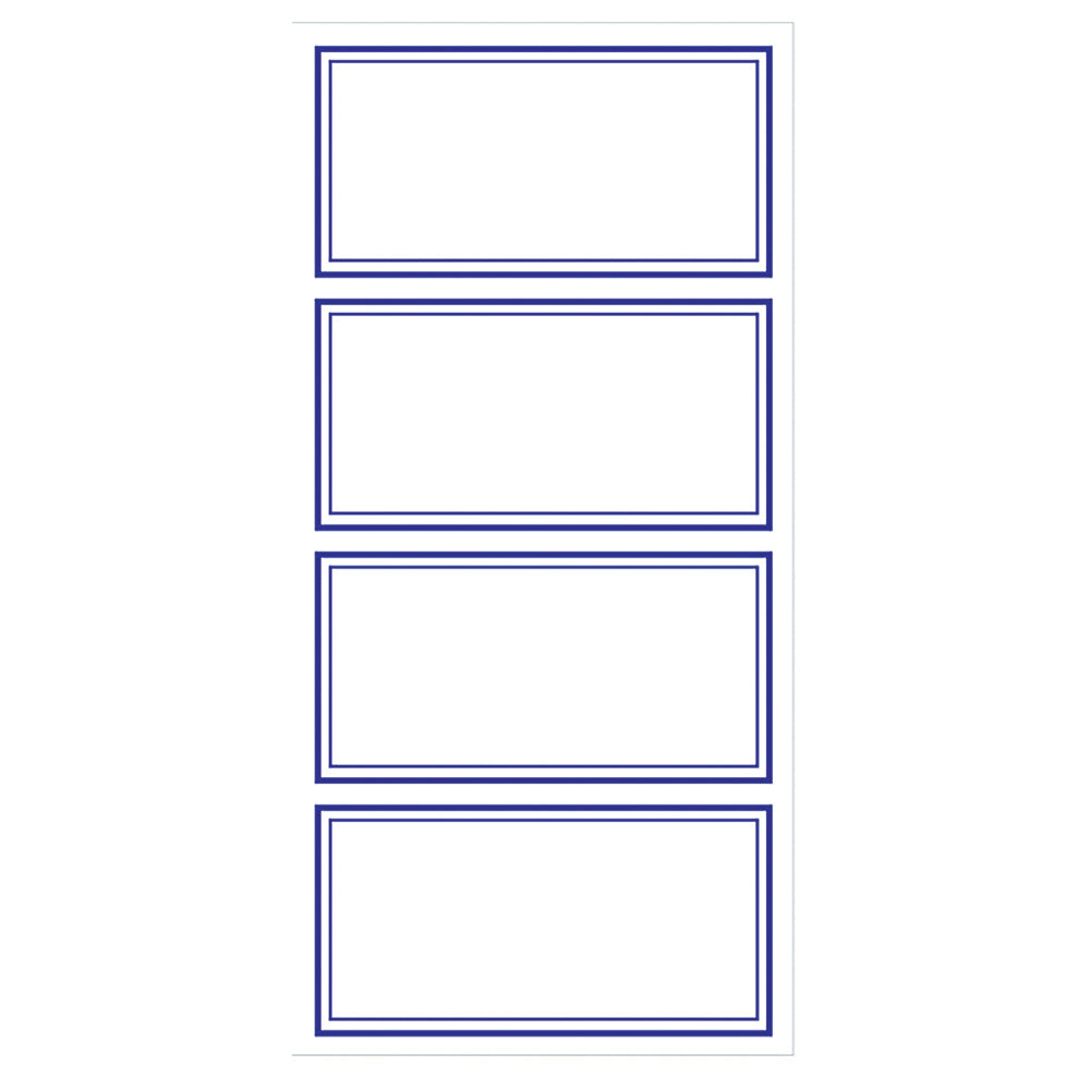 Blue Border Labels - 24's - 78x38mm 2