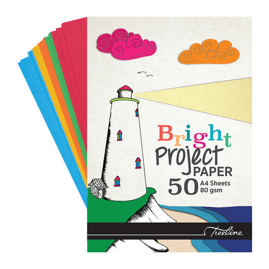 Board Project Pads A4 - 80gsm - 50 sheets - Assorted Deep Tint