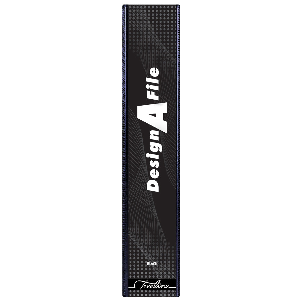 A4 2D Ring Design-A-File PVC with Overlay & Inside Pocket - 40mm - Black