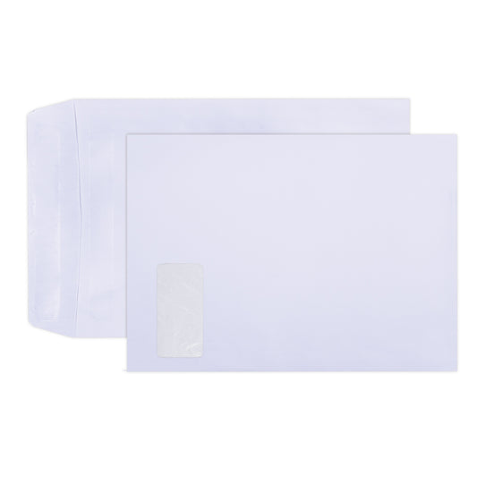 C4 Envelopes Self Seal with Window 324x229mm 90gsm - White 250's