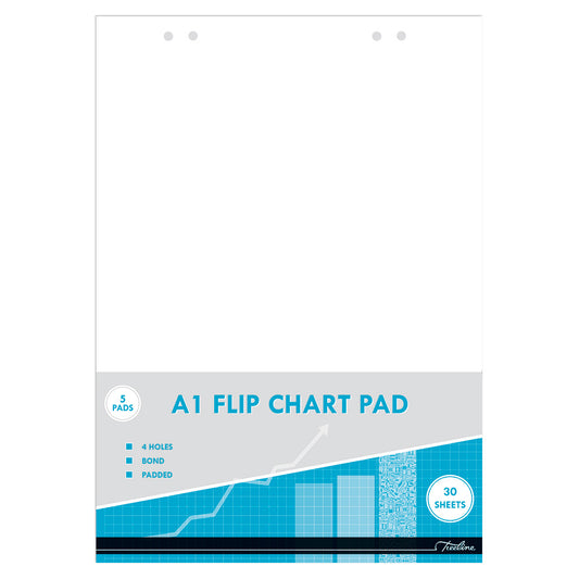 A1 Flip Chart Pad - Padded - 610x860mm - 60gsm - 30 sheets