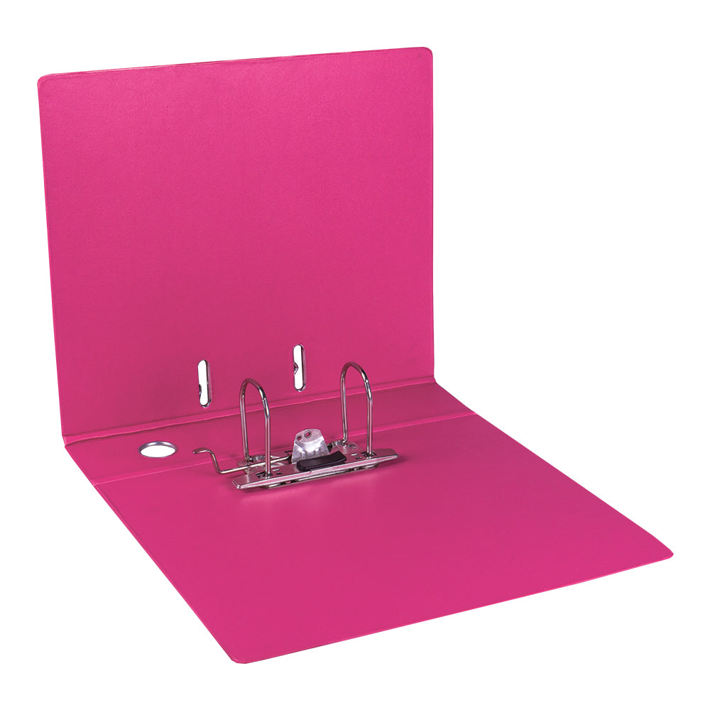 A4 PVC Lever Arch File Reinforced Base with Rado Mechanism - 70mm - Hot Pink