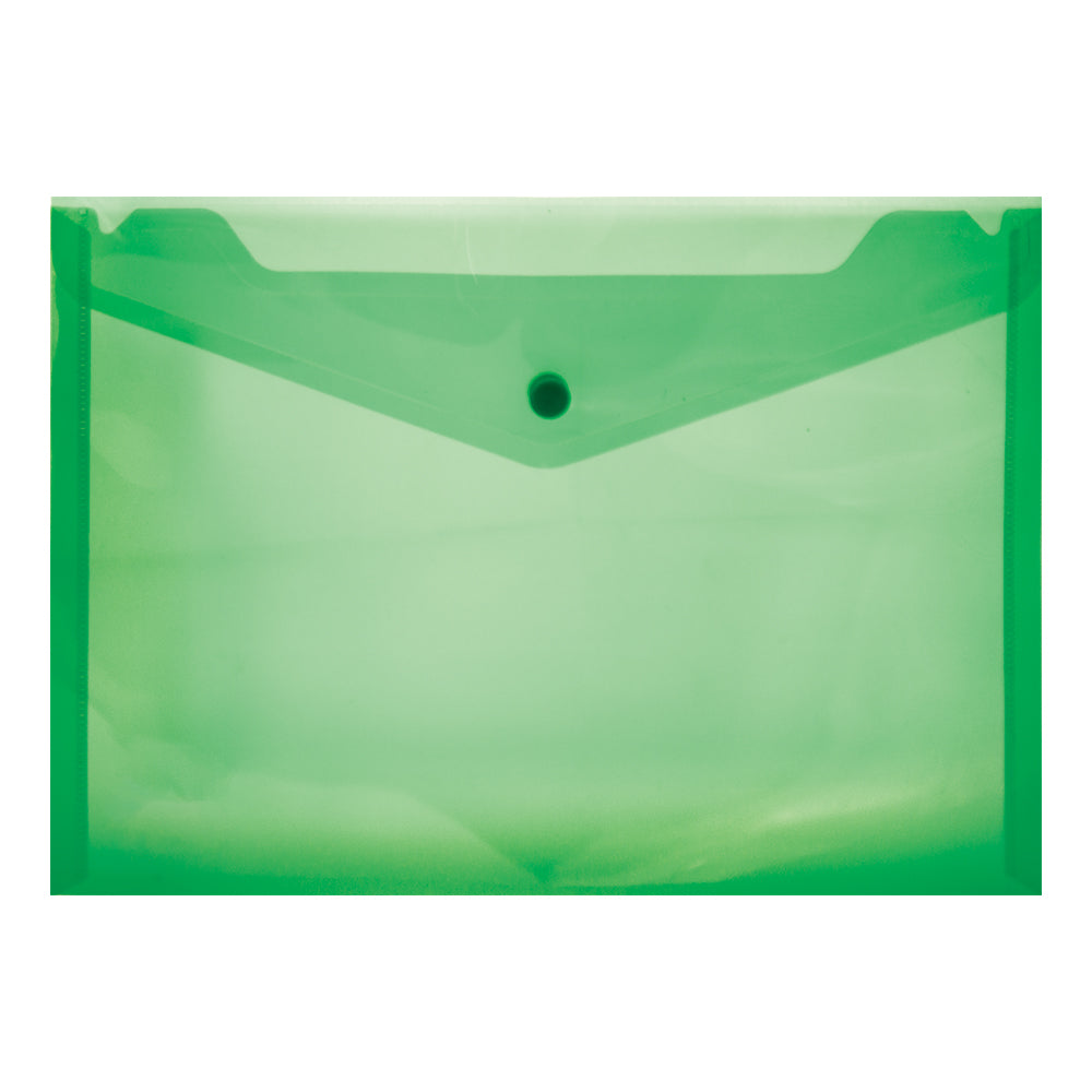 Carry Folder A4 PVC with Stud - Green