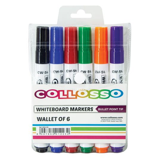 Whiteboard Markers Wallet of 6