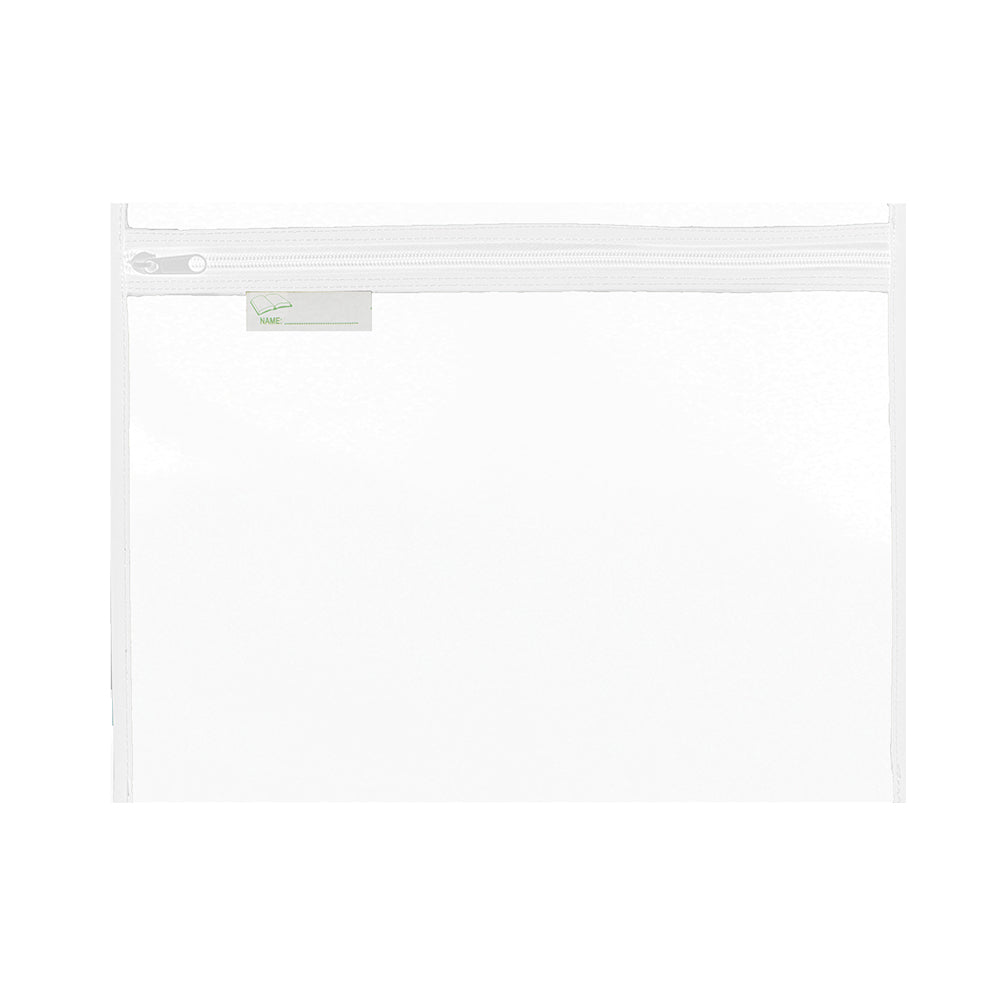 Book Bag A4 Thick PVC with Coloured Zip - Assorted