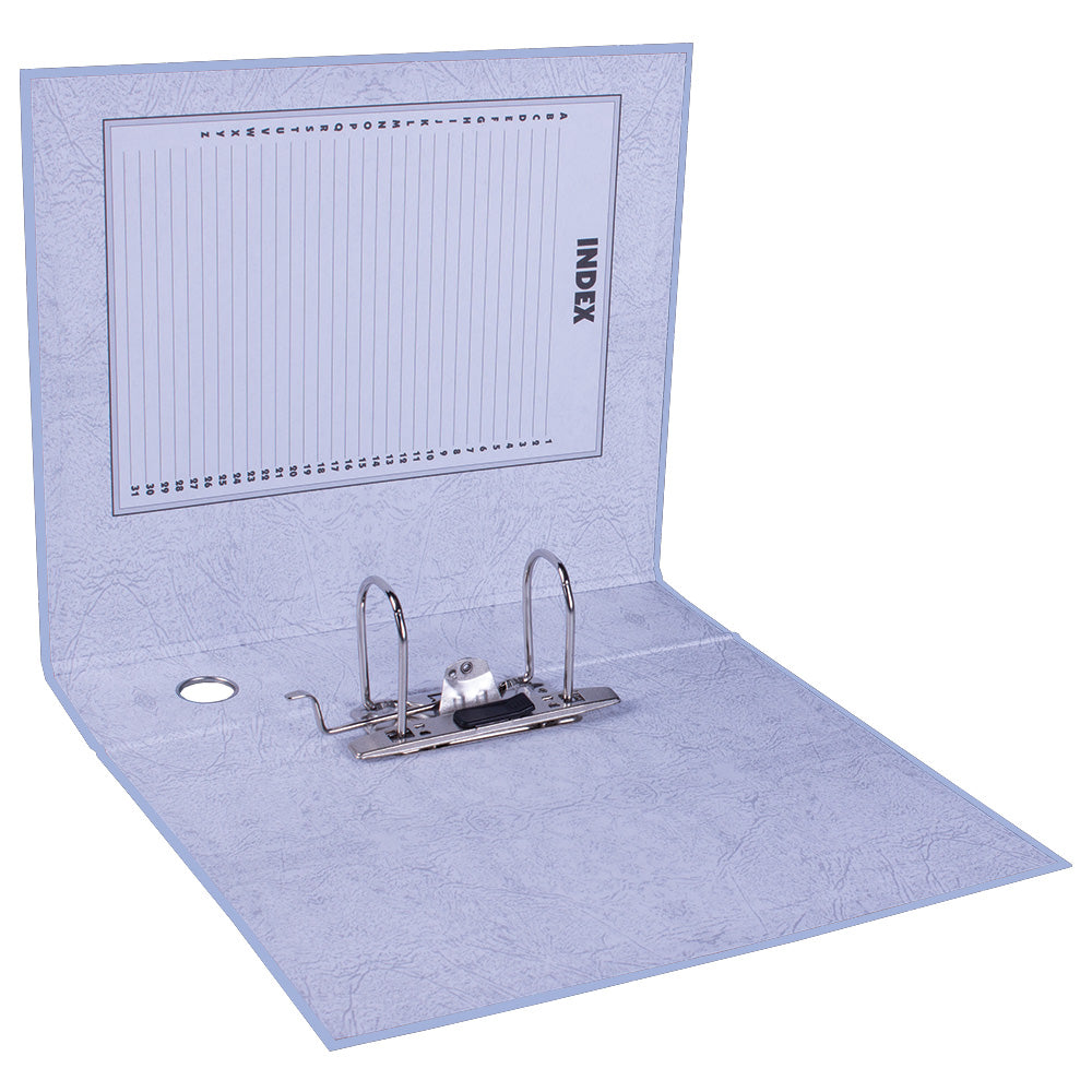 A4 Lever Arch File - Mottled Board with Metal Compressor - 317mm height - 80mm Spine - Lilac
