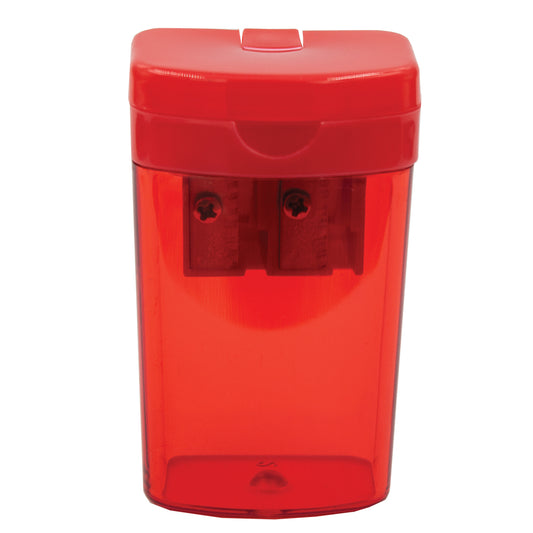 Two Hole Tub Sharpeners - Plastic with Cap - Red
