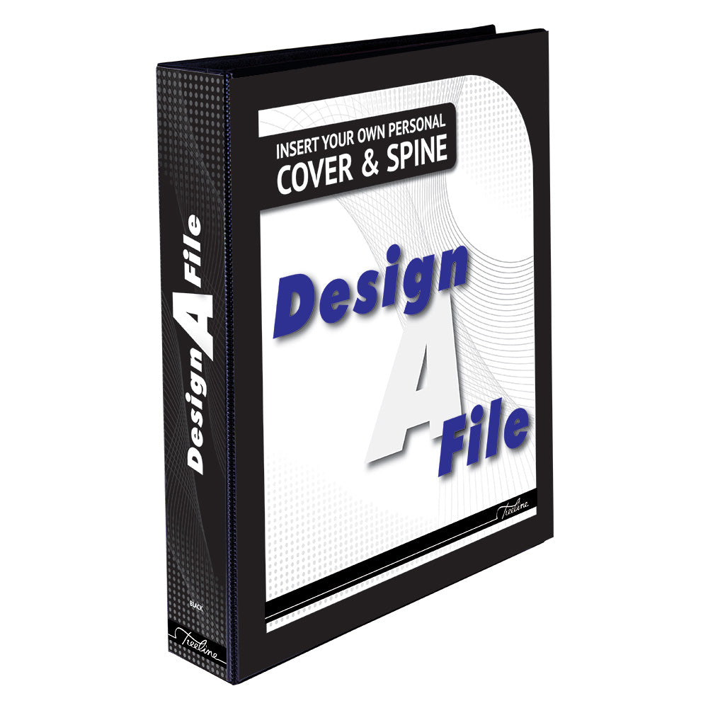 A4 2D Ring Design-A-File PVC with Overlay & Inside Pocket - 40mm - Black