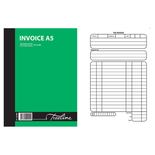 A5 Pen Carbon Book Duplicate 100's - Invoice