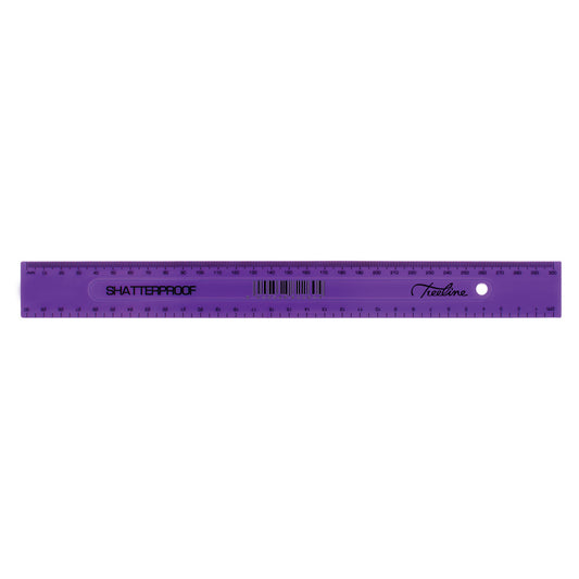 Ruler - Shatterproof - 30cm - Purple