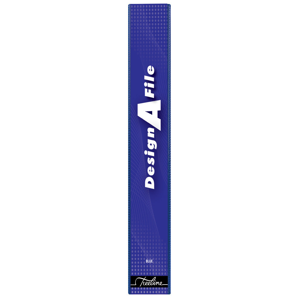A4 4D Ring Design-A-File PVC with Overlay & Inside Pocket - 25mm - Blue