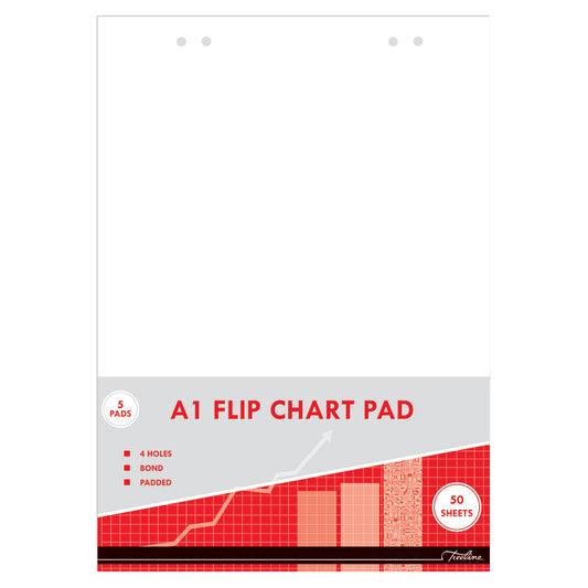 A1 Flip Chart Pad - Padded - 610x860mm - 60gsm - 50 sheets