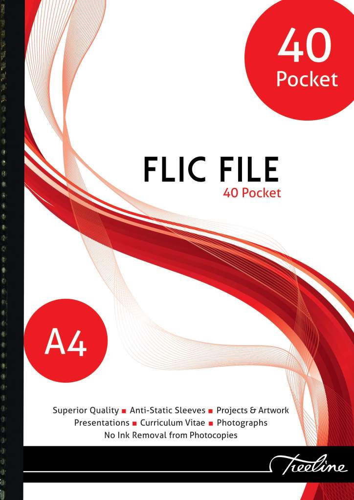 A4 Flic File with Welded Spine - 50 Micron - 40 Pocket