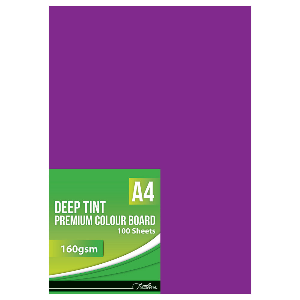Deep Tint Board A4 - 160gsm 100's - Purple