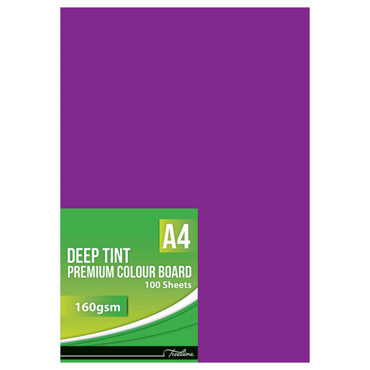 Deep Tint Board A4 - 160gsm 100's - Purple