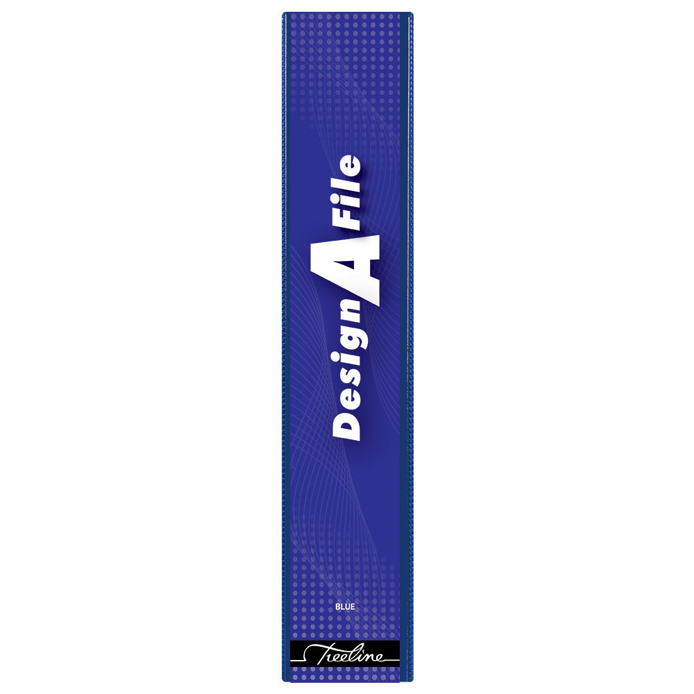 A4 4D Ring Design-A-File PVC with Overlay & Inside Pocket - 40mm - Blue