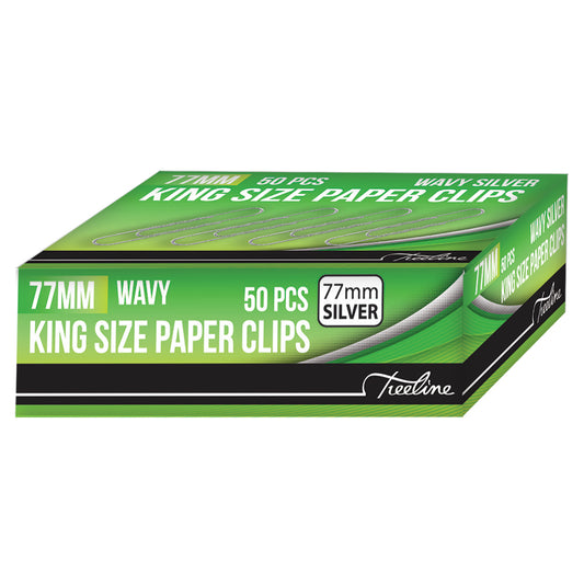 Paper Clips 77mm Silver 50's