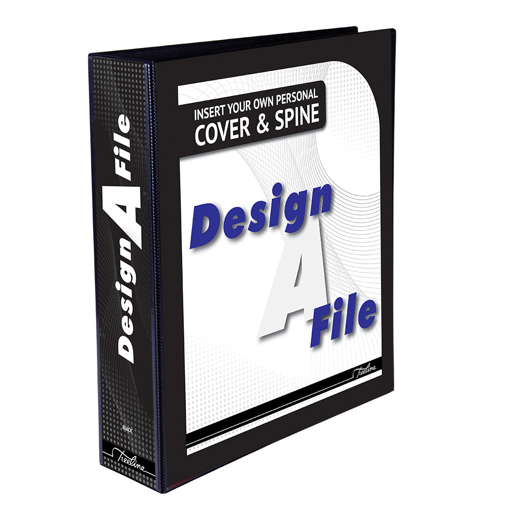 A4 4D Ring Design-A-File PVC with Overlay & Inside Pocket - 50mm - Black