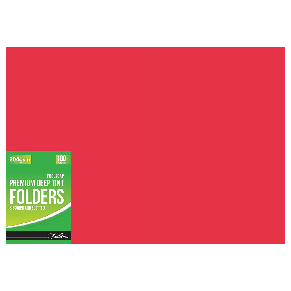 Deep Tint Board Folder - 204gsm Scored & Slotted - 460x355mm - Red